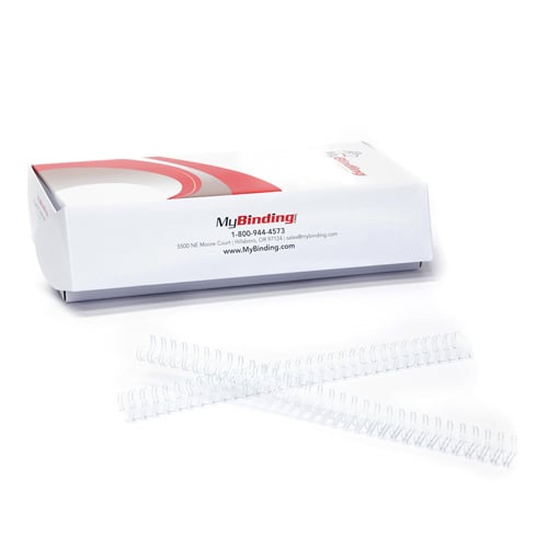 White 3/8" 3:1 Pitch Twin Loop Wire - 100pk