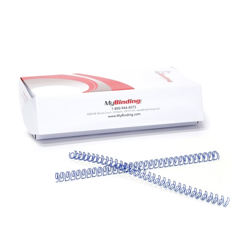 Blue 5/16" 3:1 Pitch Twin Loop Wire - 100pk