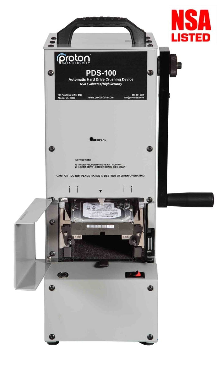 Proton PDS-100 Automatic Hard Drive Crusher and Accessories
