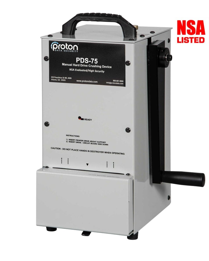 Proton PDS-75 Manual Hard Drive Crusher and Accessories