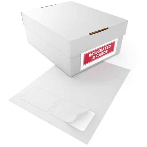 60lb Punch Out Style Printable Integrated ID Cards - 1000pk