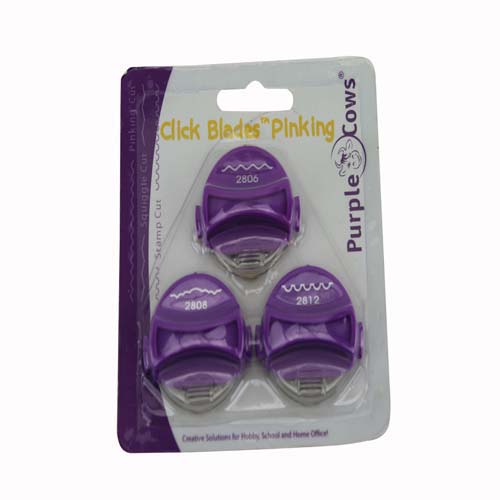 Purple Cows Click Pinking Blades Pack - 3/PK
