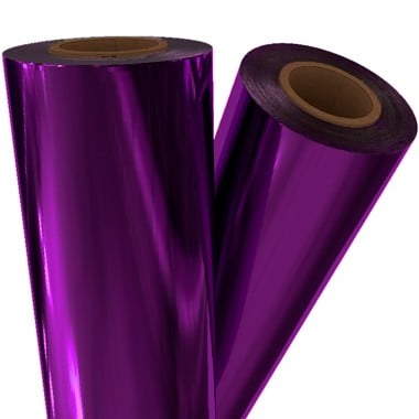 Purple Metallic 24" x 500' Laminating / Toner Fusing Foil - 1" Core