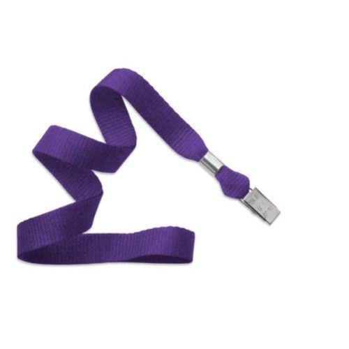 Purple Microweave Lanyard with NPS Bulldog Clip - 100pk