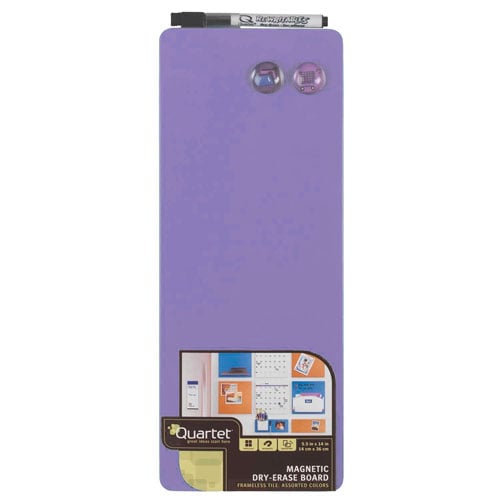 Quartet 5.5" x 14" Purple Magnetic Dry-Erase Frameless Board