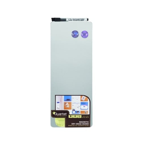 Quartet 5.5" x 14" Grey Magnetic Dry-Erase Frameless Board