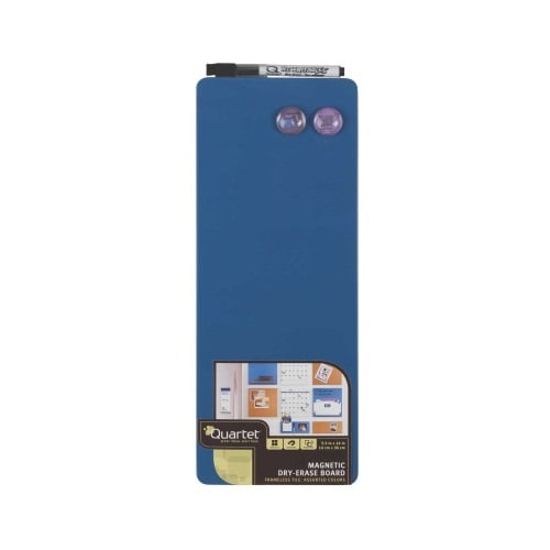 Quartet 5.5" x 14" Blue Magnetic Dry-Erase Frameless Board