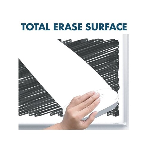 Quartet Silhouette Total Erase 39" x 22" Whiteboard With Silver Aluminum Frame