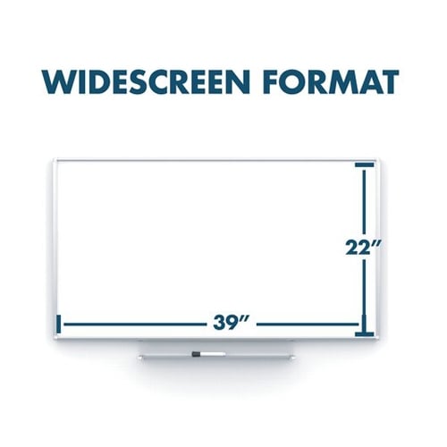 Quartet Silhouette Total Erase 39" x 22" Whiteboard With Silver Aluminum Frame