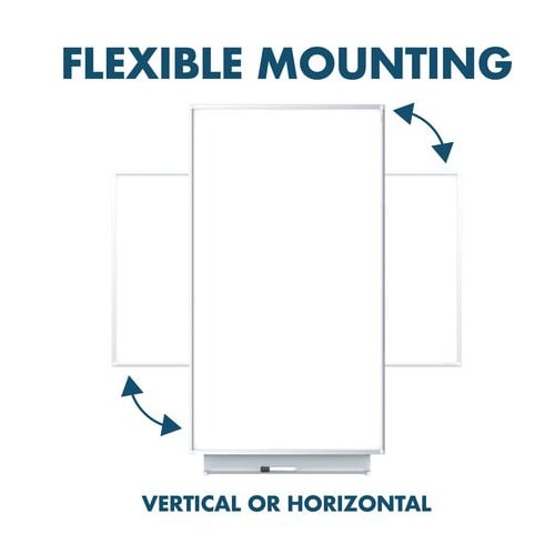 Quartet Silhouette Total Erase 39" x 22" Whiteboard With Silver Aluminum Frame