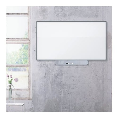 Quartet Silhouette Total Erase 39" x 22" Whiteboard With Charcoal Aluminum Frame