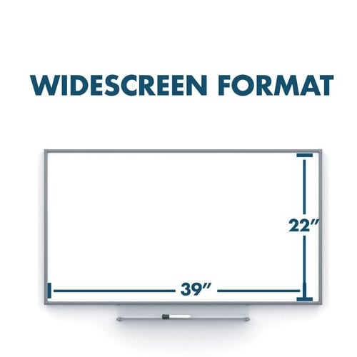 Quartet Silhouette Total Erase 39" x 22" Whiteboard With Charcoal Aluminum Frame