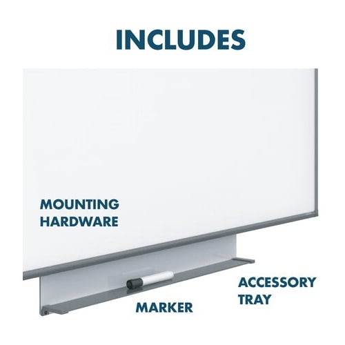 Quartet Silhouette Total Erase 39" x 22" Whiteboard With Charcoal Aluminum Frame
