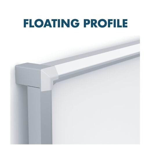 Quartet Silhouette Total Erase 50" x 28" Whiteboard With Silver Aluminum Frame