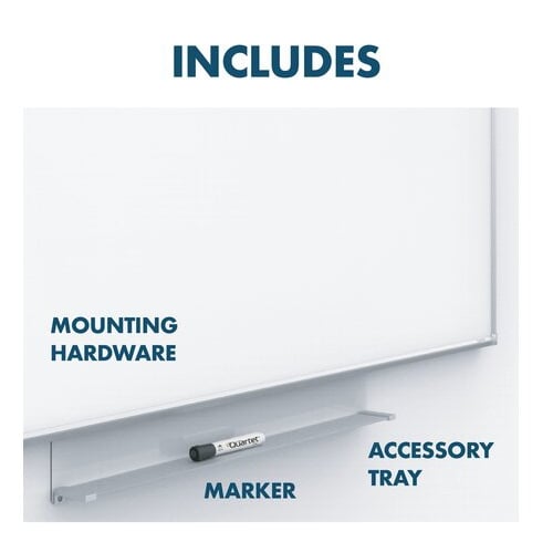 Quartet Silhouette Total Erase 50" x 28" Whiteboard With Silver Aluminum Frame
