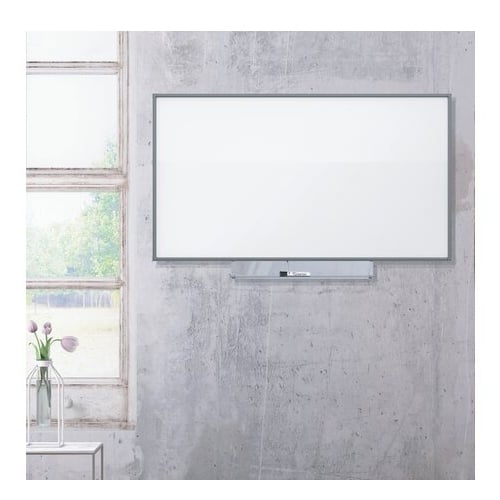 Quartet Silhouette Total Erase 50" x 28" Whiteboard With Charcoal Aluminum Frame