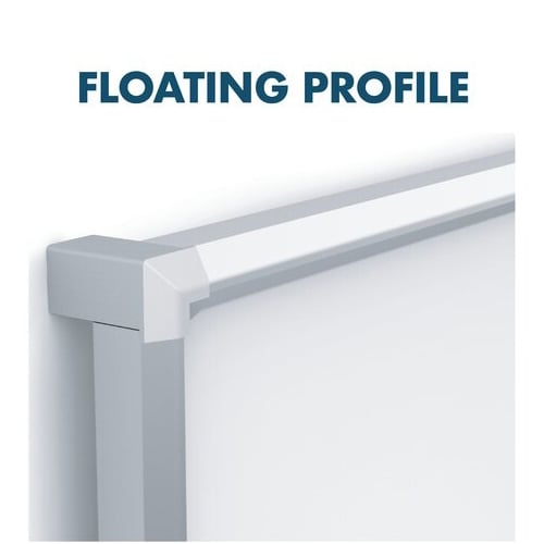 Quartet Silhouette Total Erase 74" x 42" Whiteboard With Silver Aluminum Frame