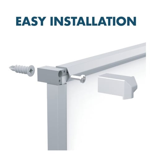 Quartet Silhouette Total Erase 74" x 42" Whiteboard With Silver Aluminum Frame