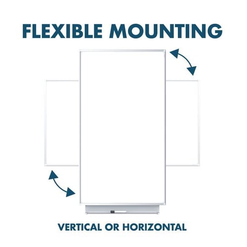 Quartet Silhouette Total Erase 74" x 42" Whiteboard With Silver Aluminum Frame