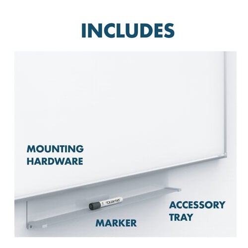 Quartet Silhouette Total Erase 74" x 42" Whiteboard With Silver Aluminum Frame
