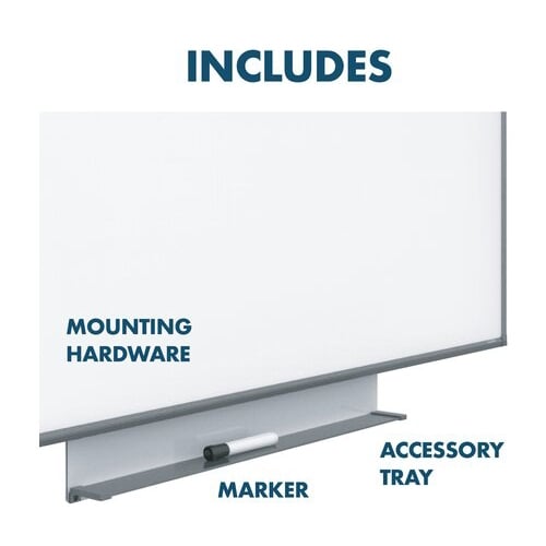 Quartet Silhouette Total Erase 74" x 42" Whiteboard With Charcoal Aluminum Frame