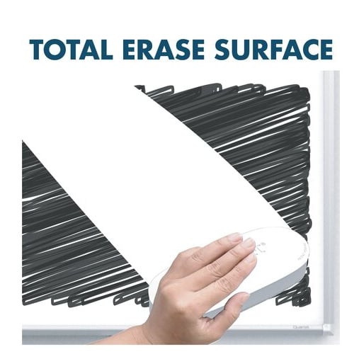 Quartet Silhouette Total Erase 85" x 48" Whiteboard With Silver Aluminum Frame