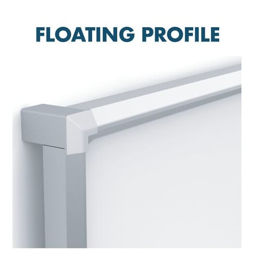 Quartet Silhouette Total Erase 85" x 48" Whiteboard With Silver Aluminum Frame