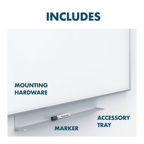 Quartet Silhouette Total Erase 85" x 48" Whiteboard With Silver Aluminum Frame