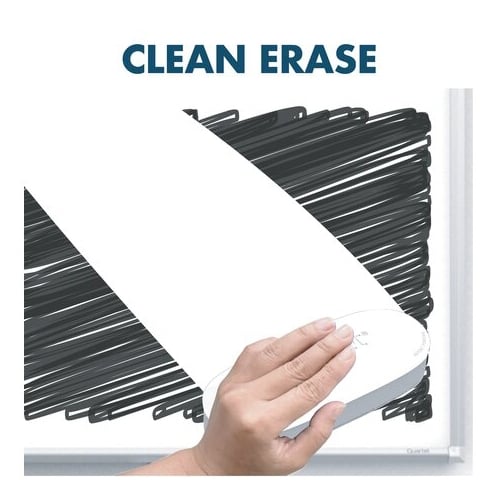 Quartet Silhouette Porcelain 39" x 22" Magnetic Whiteboard With Charcoal Aluminum Frame