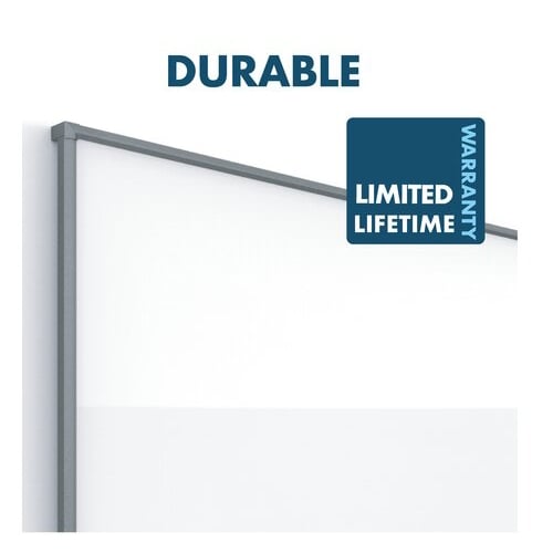 Quartet Silhouette Porcelain 50" x 28" Magnetic Whiteboard With Charcoal Aluminum Frame