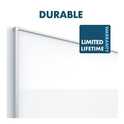 Quartet Silhouette Porcelain 85" x 48" Magnetic Whiteboard With Silver Aluminum Frame
