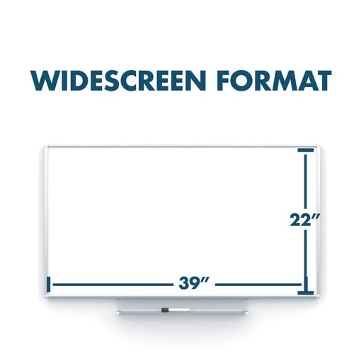 Quartet Silhouette Porcelain 85" x 48" Magnetic Whiteboard With Silver Aluminum Frame
