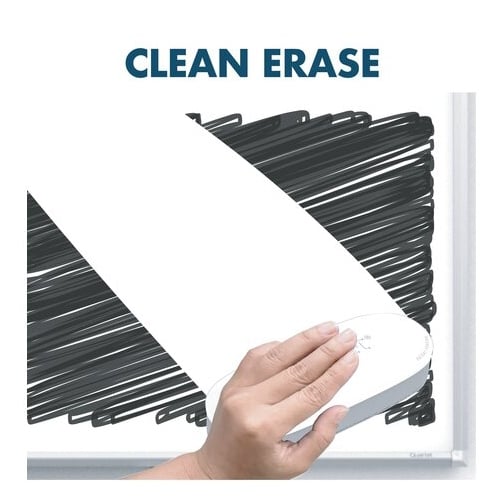Quartet Silhouette Porcelain 85" x 48" Magnetic Whiteboard With Charcoal Aluminum Frame
