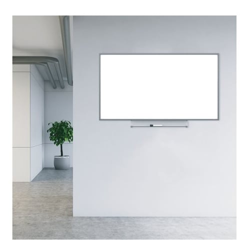 Quartet Silhouette Porcelain 85" x 48" Magnetic Whiteboard With Charcoal Aluminum Frame