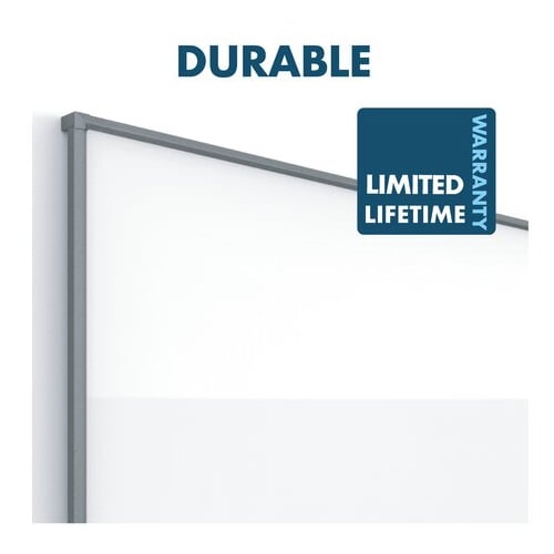 Quartet Silhouette Porcelain 85" x 48" Magnetic Whiteboard With Charcoal Aluminum Frame