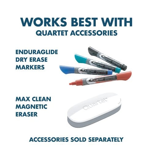 Quartet Silhouette Porcelain 85" x 48" Magnetic Whiteboard With Charcoal Aluminum Frame