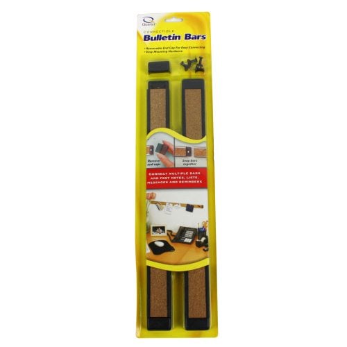 Quartet 1.25" x 12" Black Plastic Bulletin Bar III - 2440-2