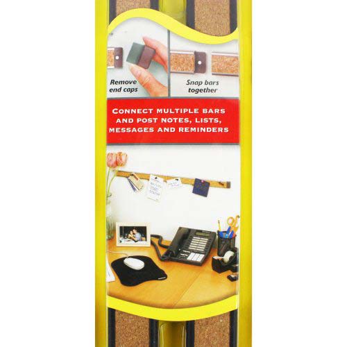 Quartet 1.25" x 12" Black Plastic Bulletin Bar III - 2440-2