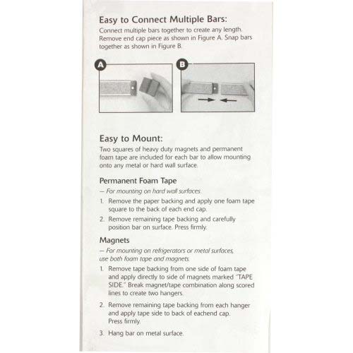 Quartet 1.25" x 12" Black Plastic Bulletin Bar III - 2440-2