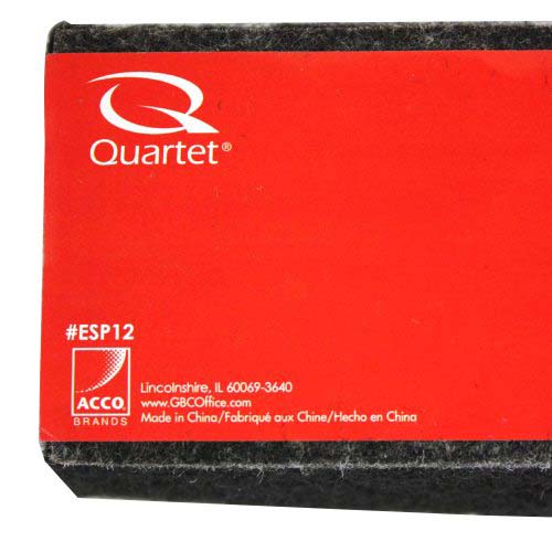 Quartet 12" x 2" x 1.25" BoardGear Felt Chalk Eraser - ESP12