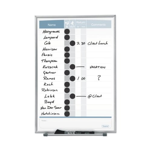 Quartet 15-Name Matrix In/Out Board