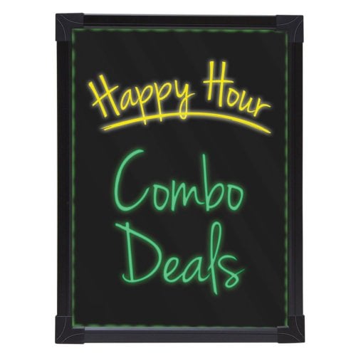 Quartet 17.3" x 13" Black LED Wet/Dry-Erase Board (Battery Operated) - BLED440
