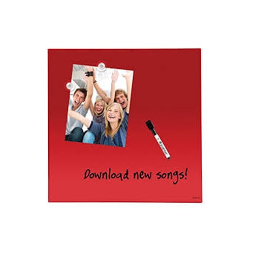 Quartet Red Magnetic Glass Frameless Dry-Erase Boards