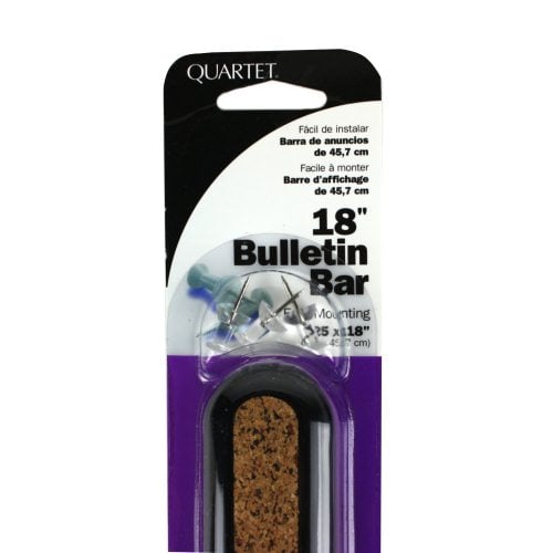 Quartet 18" Long Bulletin Bar II with Black Plastic Frame - 2350-1