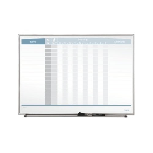 Quartet 23" x 16" 15-Name Matrix In/Out Board - QRT-33704