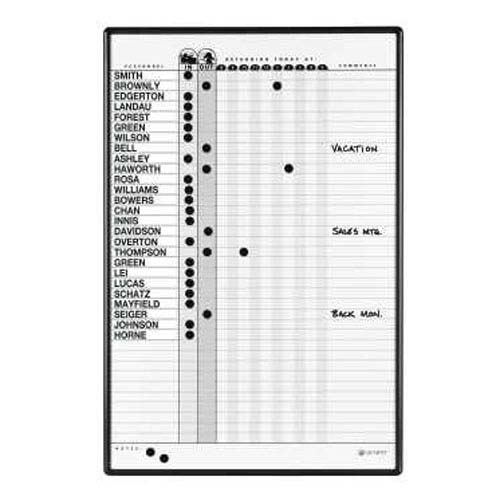 Quartet 24" x 36" Grey In Out System with 36 Names - 783G