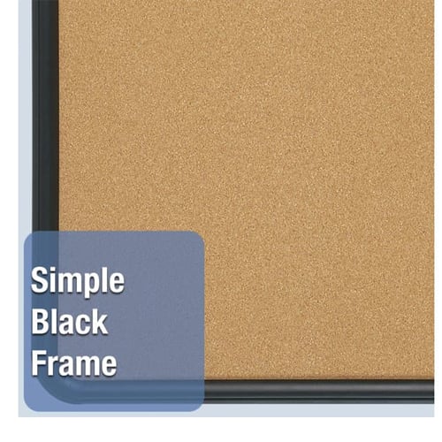 Quartet 24" x 18" Contour Cork Bulletin Board - 699165