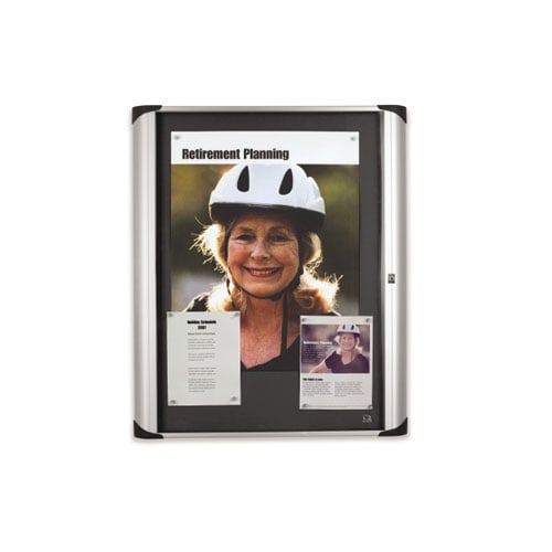 Quartet 3' x 2' Euro Enclosed Magnetic Bulletin Board ERB32A
