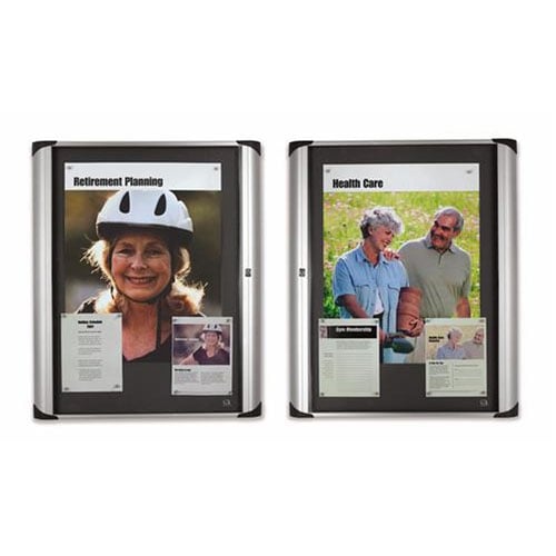 Quartet 3' x 2' Euro Enclosed Magnetic Bulletin Board ERB32A