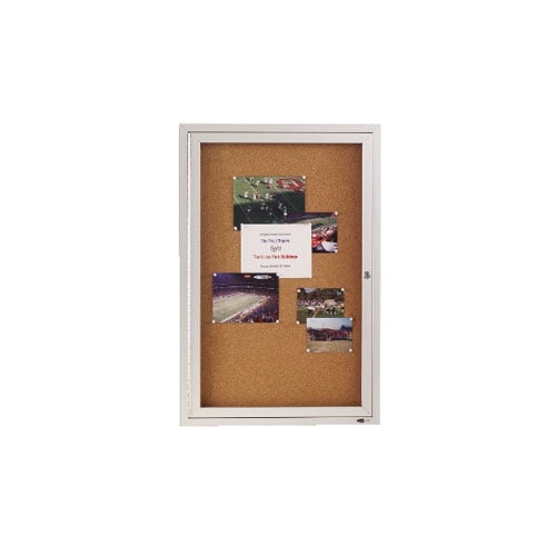 Quartet 3' x 2' Outdoor Enclosed 1 Door Bulletin Board - 2121